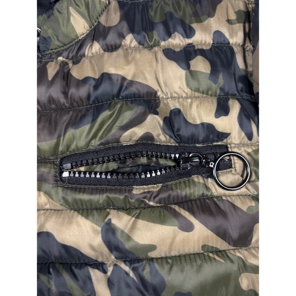 Me Jane Camo Quilted Puffer Jacket Womens Medium Military Utility Lightweight - Picture 6 of 10